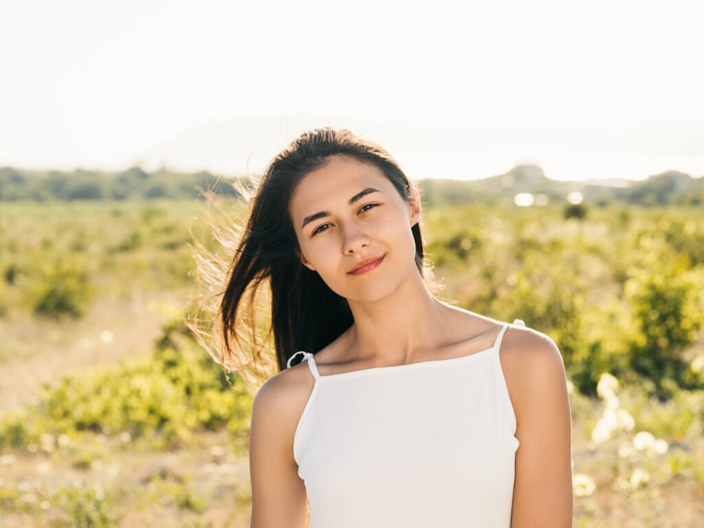 portrait of young brunette woman posing in summerf 2025 02 09 23 45 31 utc