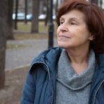 senior caucasian woman walking in city park 2025 03 10 05 36 38 utc